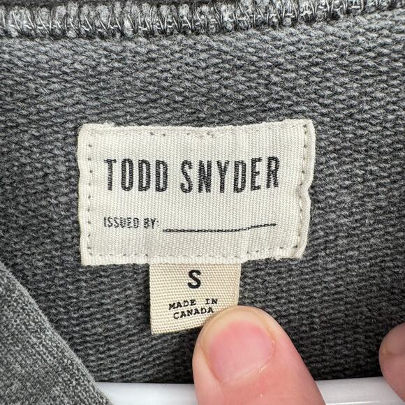 Todd Snyder Vintage Wash Dyed Cardigan Sweatshirt Mens Small Gray - Picture 5 of 9